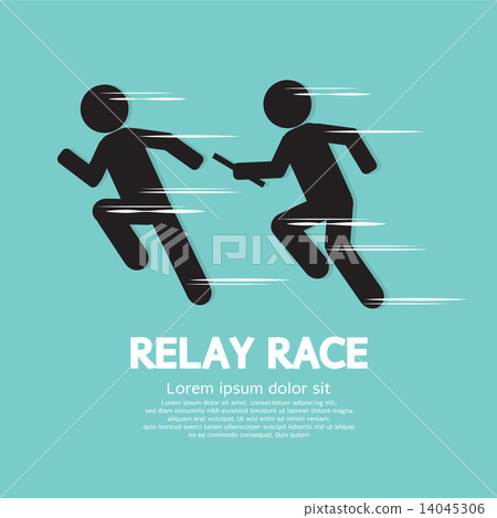 图库插图: relay race.