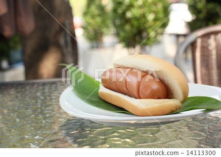 图库照片: fast food hot dog