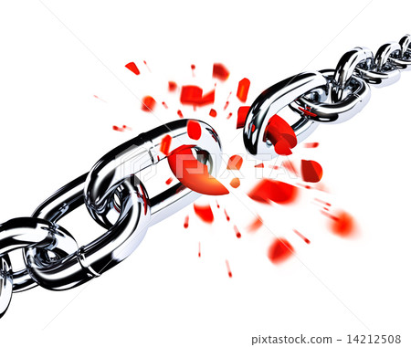 图库插图: broken chain