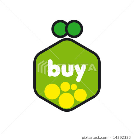 插图素材: vector logo green purse with coins