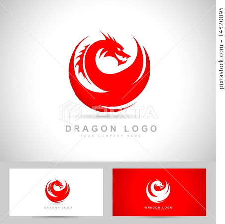 插图素材: dragon logo vector