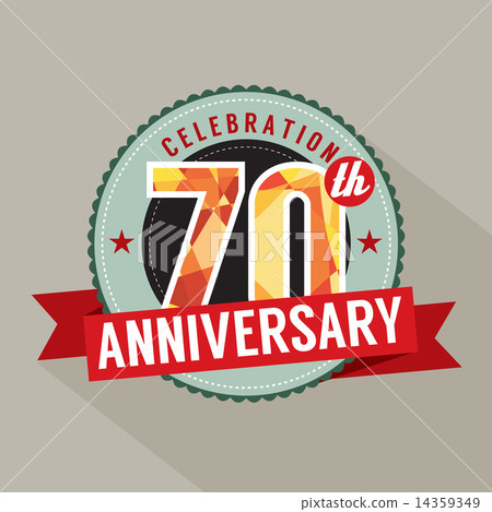 插图素材: 70th years anniversary celebration design