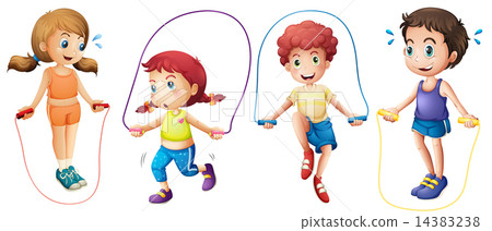 图库插图: children and jumprope