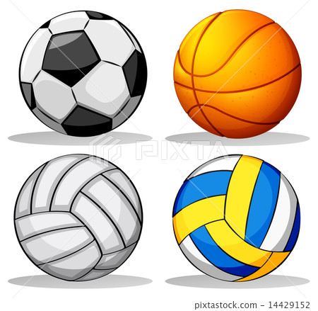 插图素材: different balls used in sports