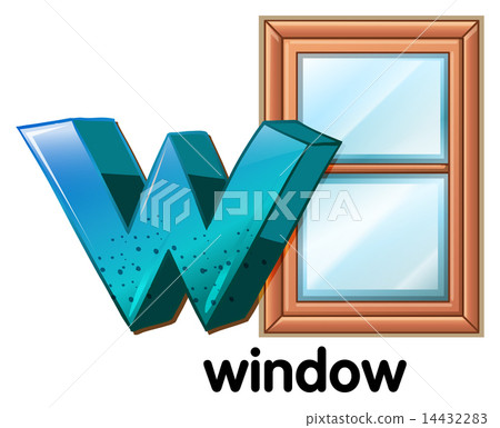 插图素材: a letter w for window