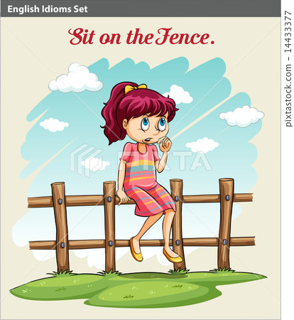 a girl sitting on the fence