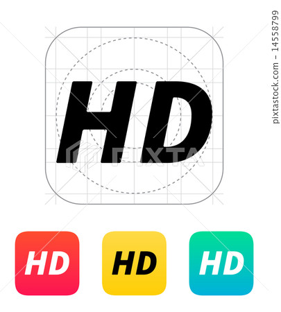 插图素材: hd quality video icon.