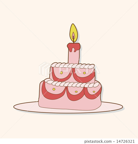 插图素材: cake theme elements vector,eps