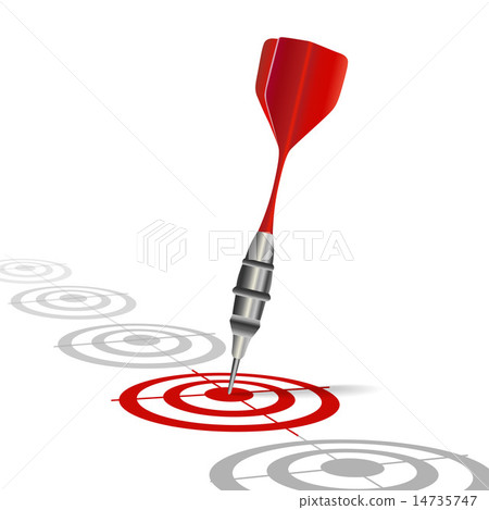 图库插图 achieving goal vector image over white backgroun