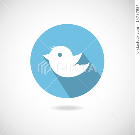 插图素材: bird social media icon.