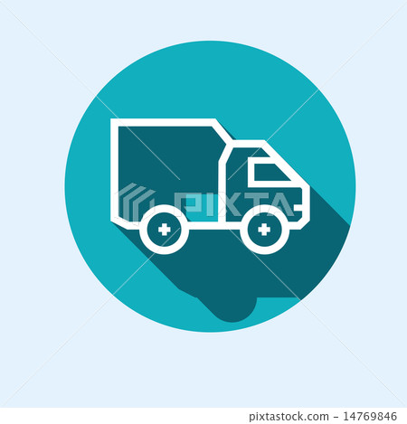 图库插图: icon for vehicle delivery services and goods