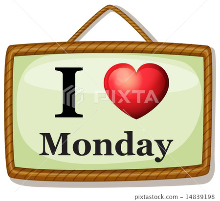 插图素材: i love monday