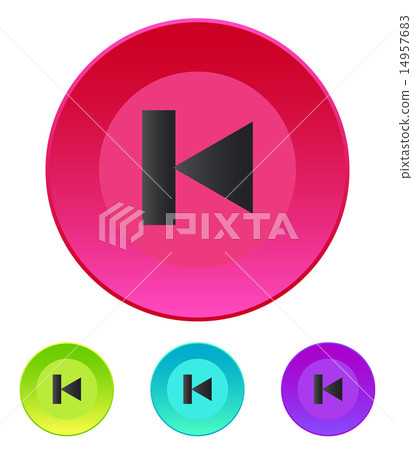 图库插图: previous track web icon. media player.