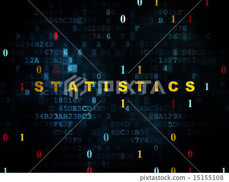 插图素材: business concept: statistics on digital background