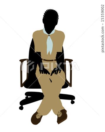 插图素材: boyscout sitting in a chair illustration silhouette