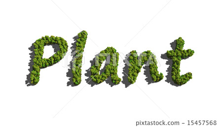 图库插图 plant create by tree with white background