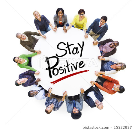 图库照片: aerial view people community stay positive optimistic