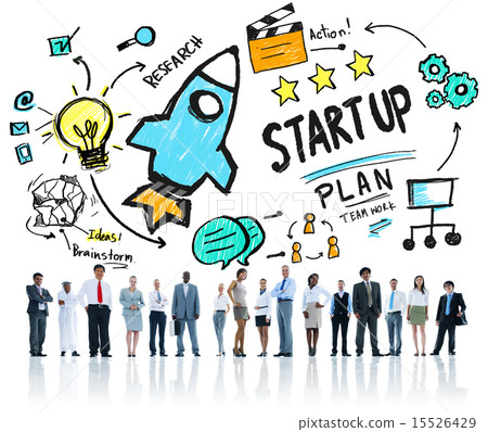 图库照片: start up business launch business people corporate