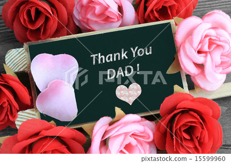 图库照片: thank you dad sign for fathers day