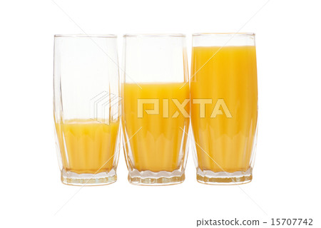 图库照片: three glasses with orange juice