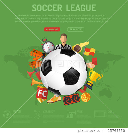 插图素材: soccer poster