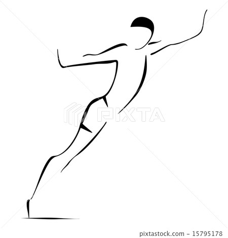 插图素材 man jumpping