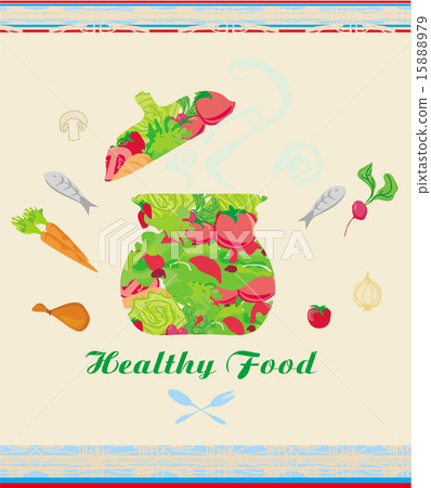 插图素材: banner healthy food