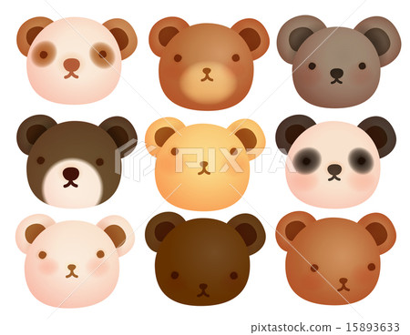 插图素材: collection of cute bear