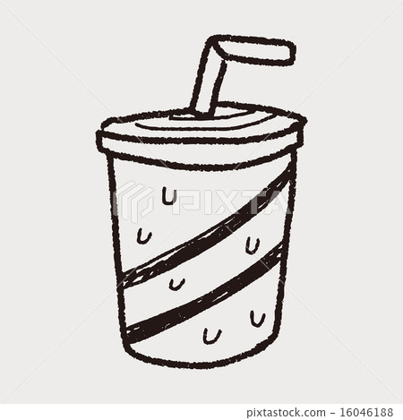 图库插图: soda drink doodle drawing