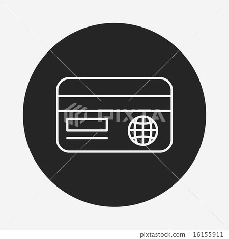 插图素材: credit card line icon