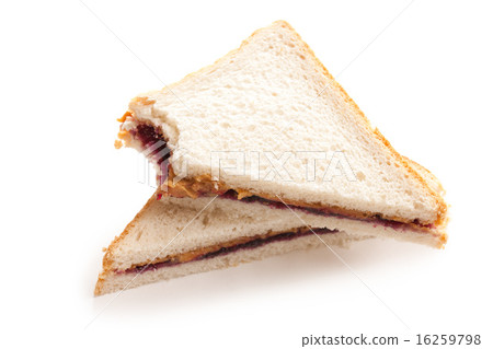 图库照片: peanut butter and jelly sandwich