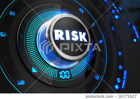 risk control,lostcontrol 插图素材: risk controller on black control console.