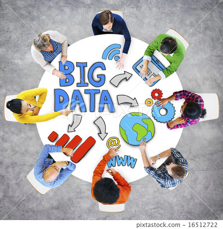 图库照片: big data information technology internet diverse