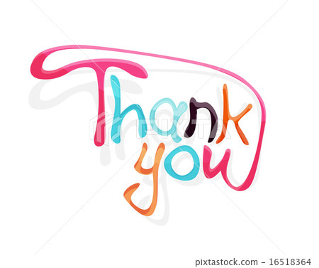 插图素材: thank you hand lettering, calligraphy