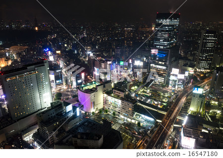 图库照片: 涩谷的夜景