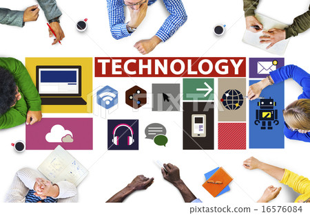 图库照片: technology social media networking online digital