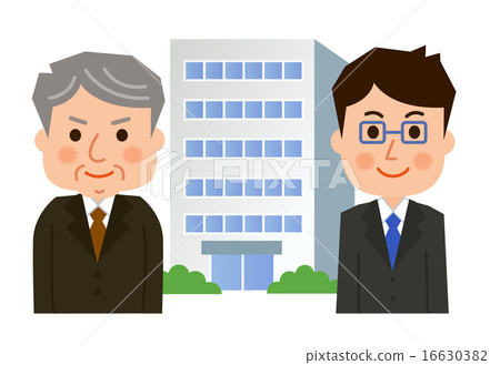 插图素材: 老年男性和男性西装和建筑物 查看全部