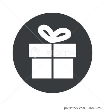插图素材: monochrome round gift icon
