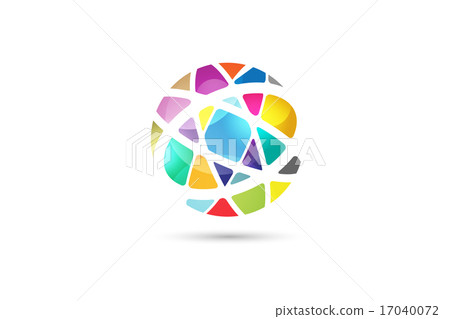 vector globe abstract logo template. circle.