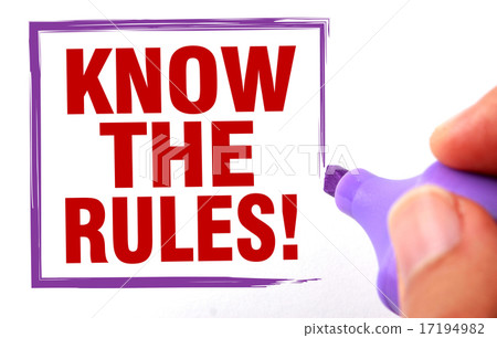 图库照片: know the rules