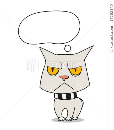 图库插图: cool sad cat vector illustration