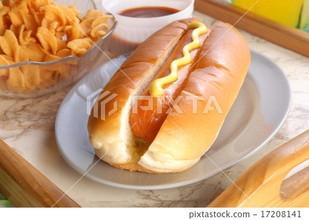 图库照片: hot dog bread