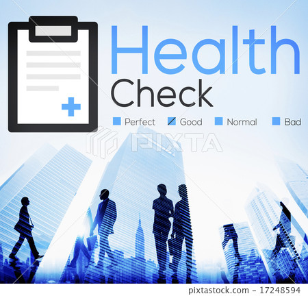 图库照片: health check insurance check up check list medical