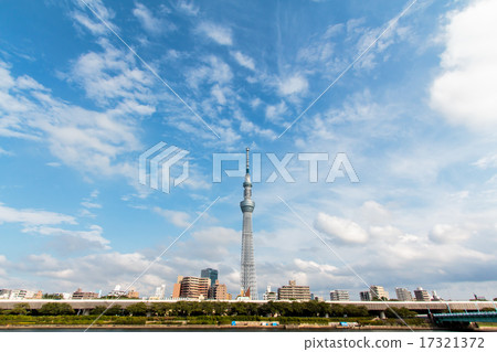 图库照片 东京天空树和夏天天空