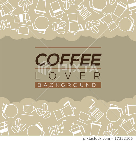 插图素材: coffee lover background