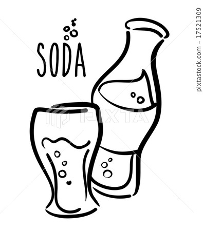 插图素材: drinks design over white background vector