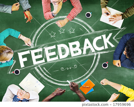 图库照片: feedback evaluation reflection response result concept