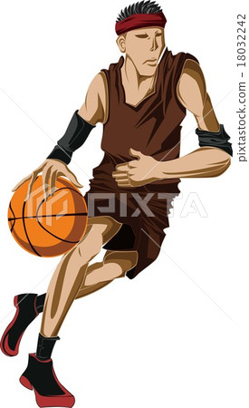 图库插图 男子篮球运动员