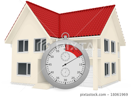 stopwatch in the 首页 插图 姿势_表情_动作 构图 正面 the house