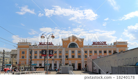 图库照片: savelovsky railway station in moscow, russia.